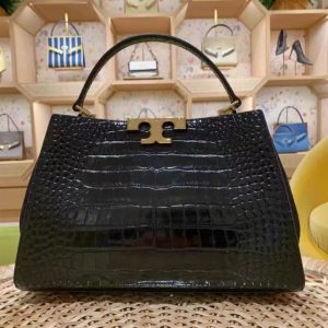 Eleanor Croc Embossed Satchel (Preorder)